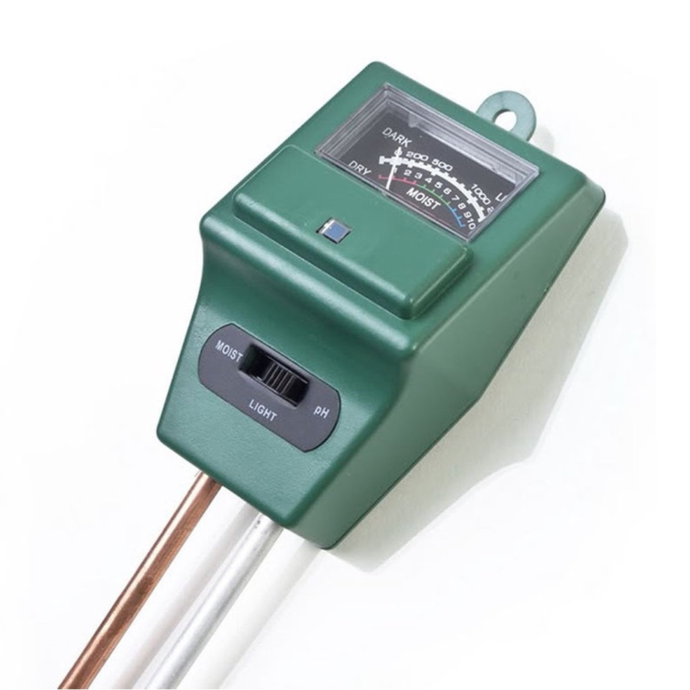 Medidor de pH del suelo, sensor de humedad del suelo, kit de prueba de  humedad del suelo/luz/pH 3 en 1 para el cuidado de plantas en interiores y