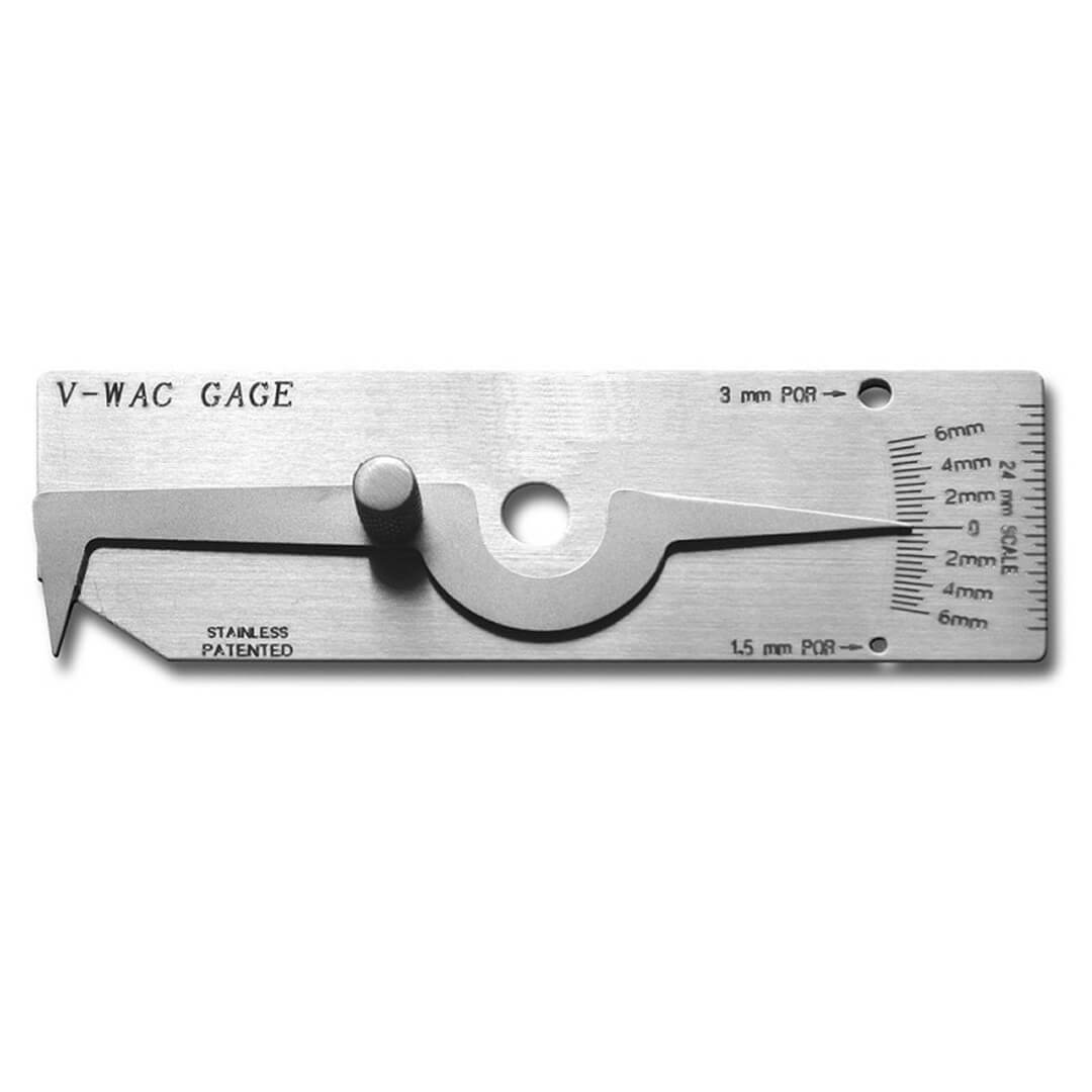 V-WAC Gage solo soldadura indicador inspección acero inoxidable métrico