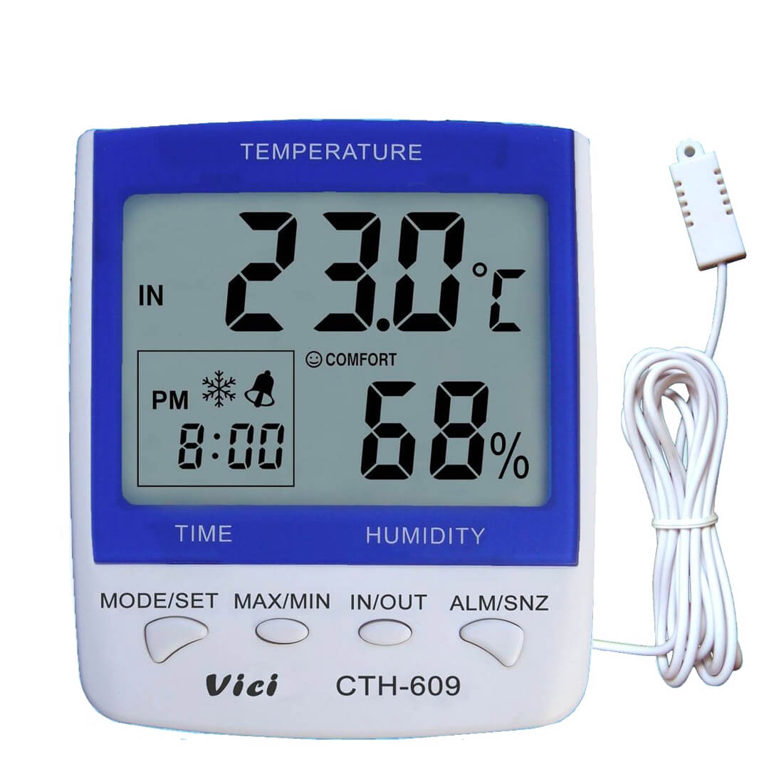 Medidor de Temperatura y Humedad Ambiental Digital Portátil